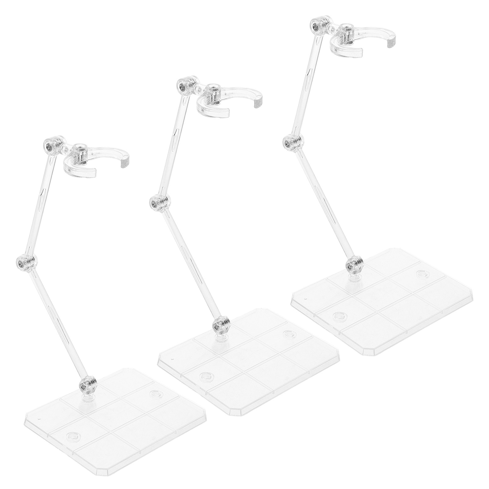 Action Figure Stand - Lot de 3 supports transparents pour