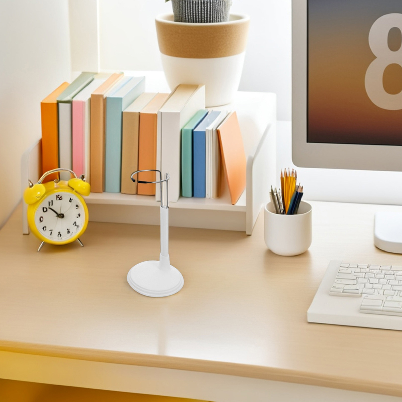 Action Figure Stand - 5 pièces, présentoir réglable blanc pour