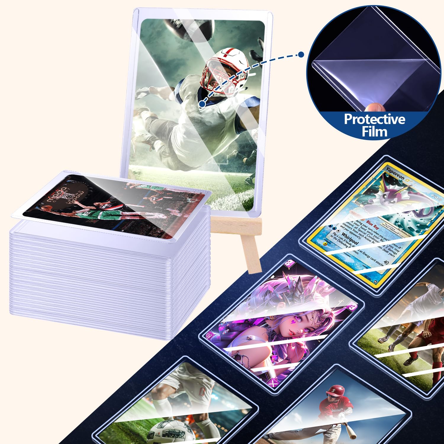 25-50 pièces, protège-cartes r - Card Penny Sleeve avis et prix